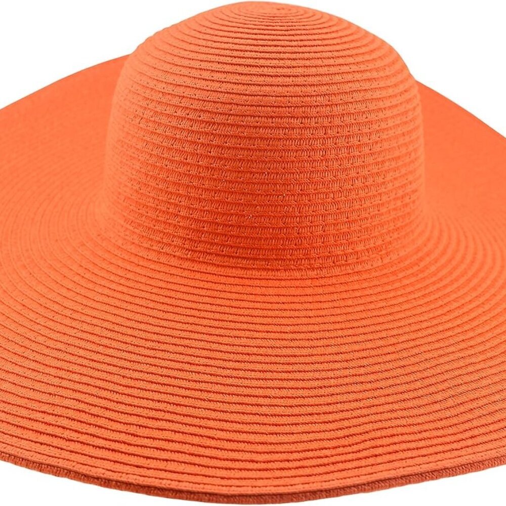 Wide Brim Roll-up Big Beautiful Solid Color Floppy Hat